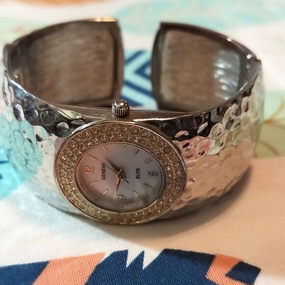Geneva Elite Black and Silver Watch Bracelet main image 10